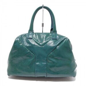 Saint Laurent Medium Easy Y Sac in Turquoise Patent Calfskin